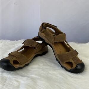 The Original Womens Orthotic Brown 3 Strap Sandals Size 8